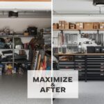 Before and after comparison related to how to organize and maximize garage storage space
